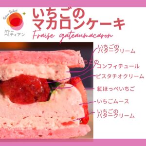 いちごのマカロン｜浜松のスイーツショップ_ガトーペティアン